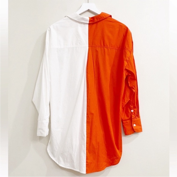 Anthropologie Bennet Button down Color Block Shirt - Picture 6 of 9